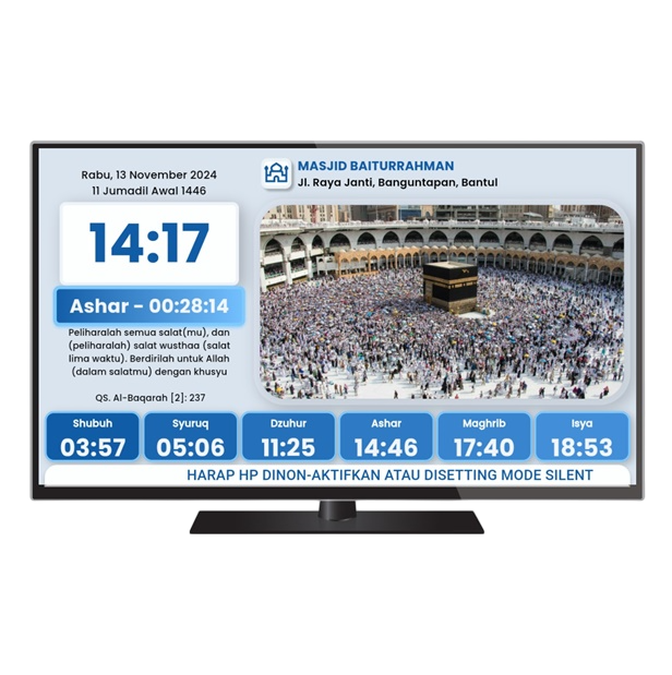 Beli Jam Digital Masjid Modern untuk Tampilan Masjid Lebih Profesional