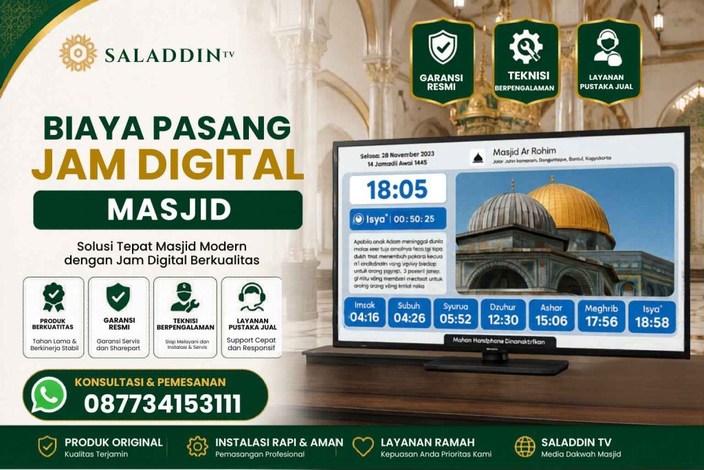 Biaya Pasang Jam Digital Masjid Dan Faktor Yang Mempengaruhinya
