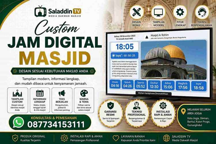 Custom Jam Digital Masjid
