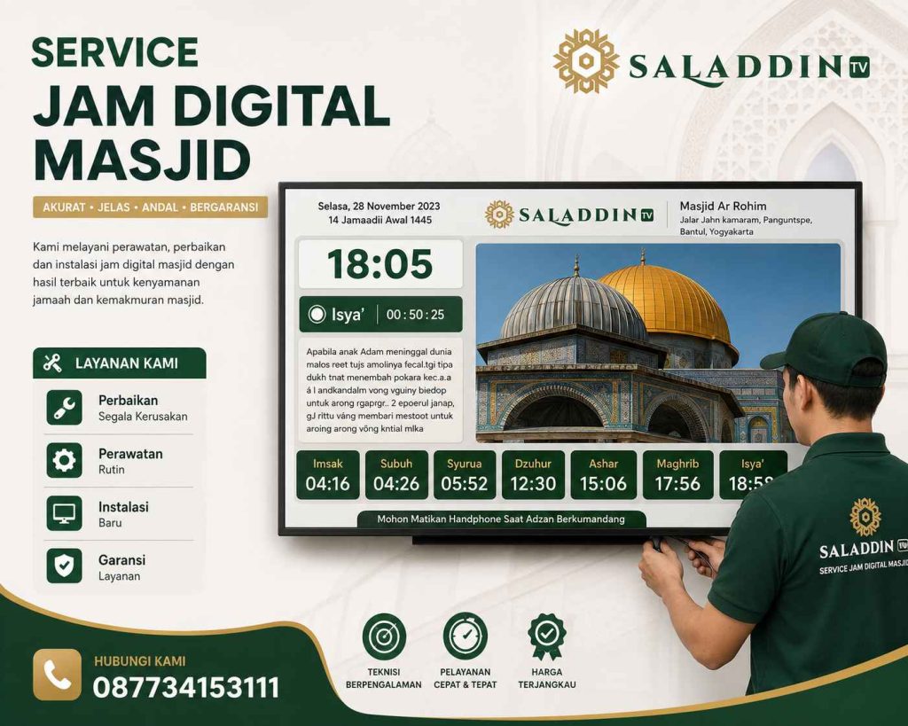 Service Jam Digital Masjid Jogja